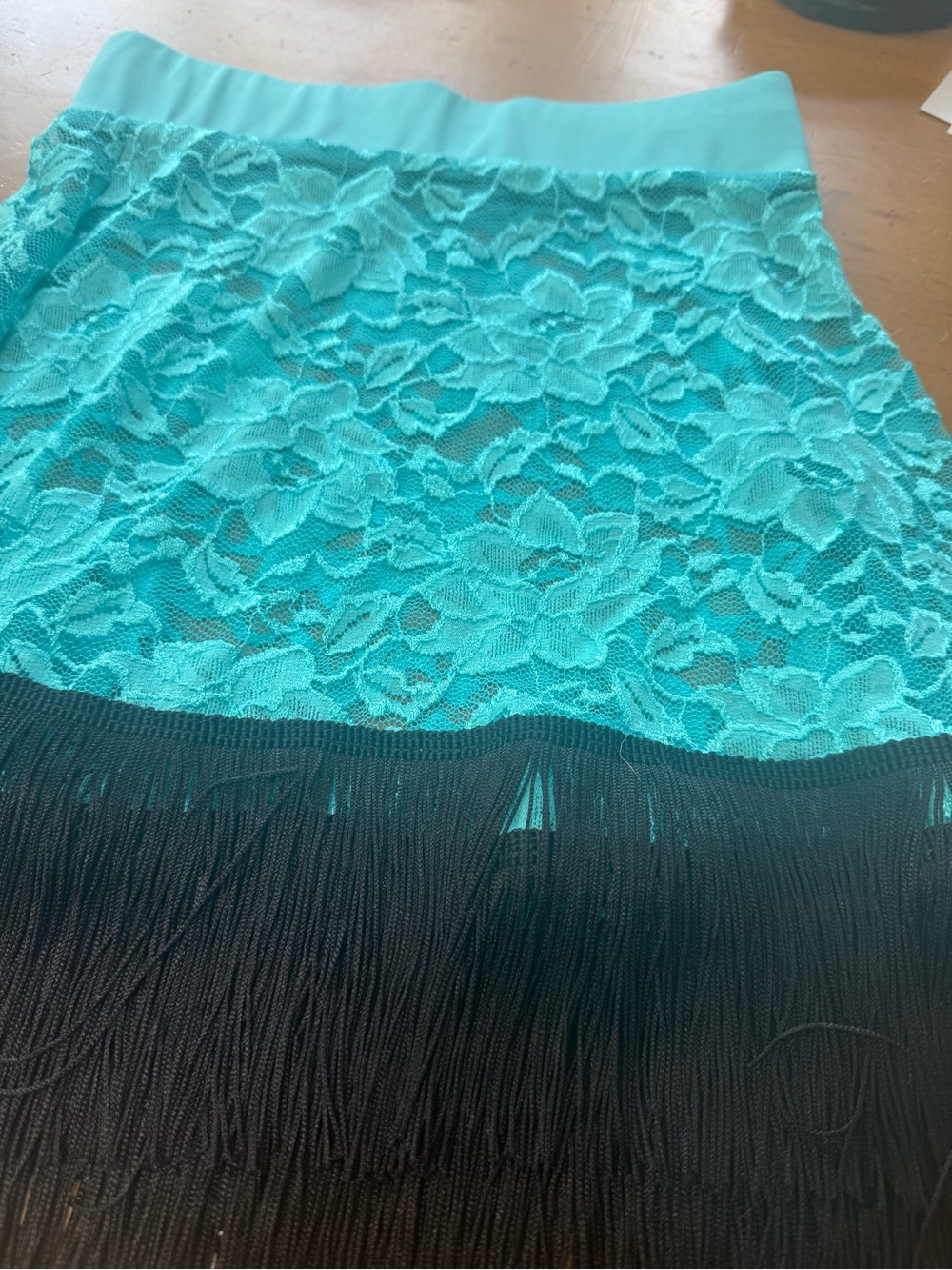 Tiger Friday AXS Lace Fringe Ballroom Skirt - Picture 4 of 6